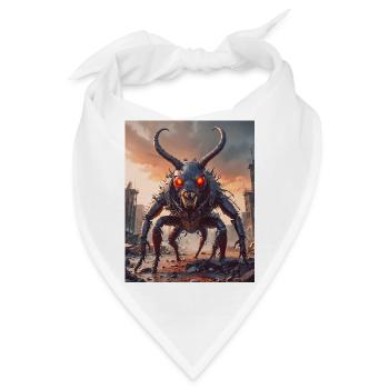 Mutant Monster halb Mensch halb Insekt Dark Horror - Bandana - Weiß - Vorne