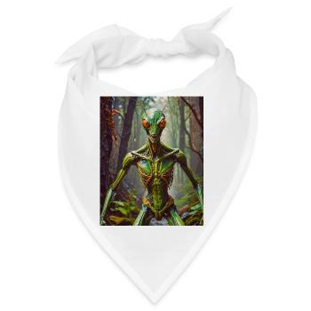 Mutant Monster halb Mensch halb Insekt Dark Horror - Bandana - Weiß - Vorne