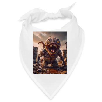 Mutant Monster halb Mensch halb Insekt Dark Horror - Bandana - Weiß - Vorne