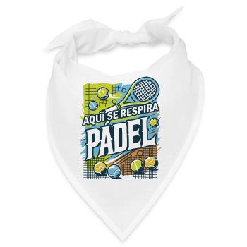 Du atmest PADEL - Bandana - Weiß - Vorne