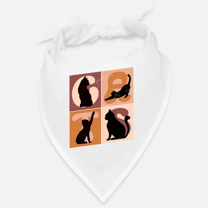 Cat Kitten Cat Kitten Kitty Silhouette Art Bandana