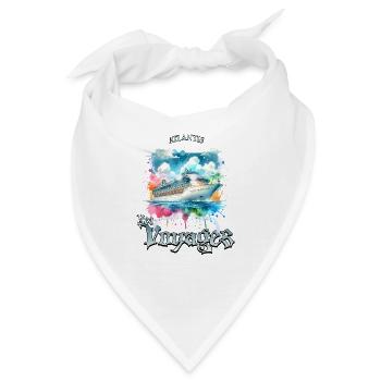 Atlantis Sea Voyages – Kreuzfahrt-Aquarell Design - Bandana - Weiß - Vorne