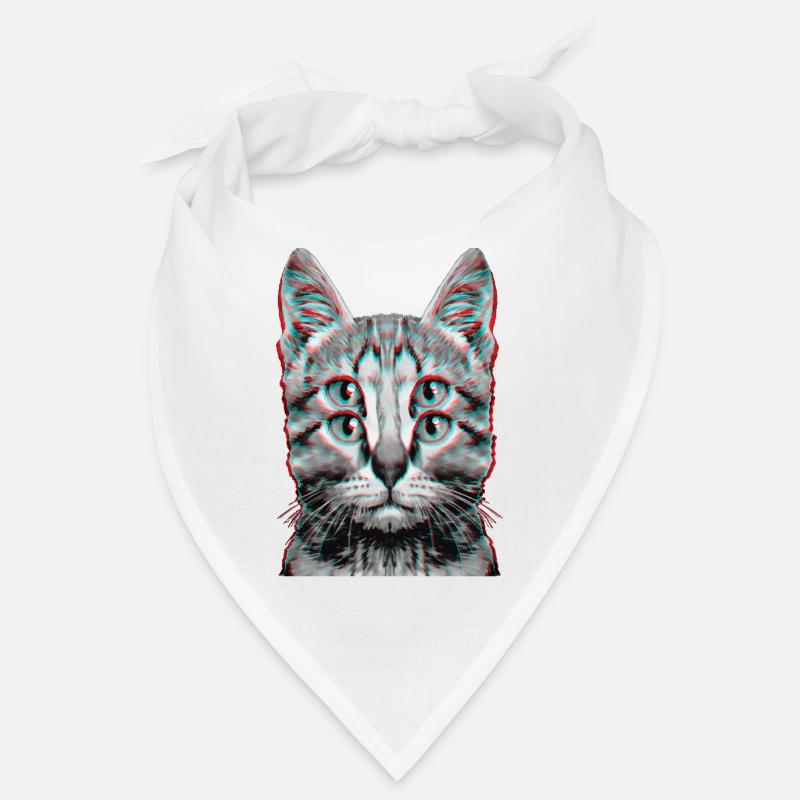 Glitch Weird Cat Kitten Optical Illusion Bandana
