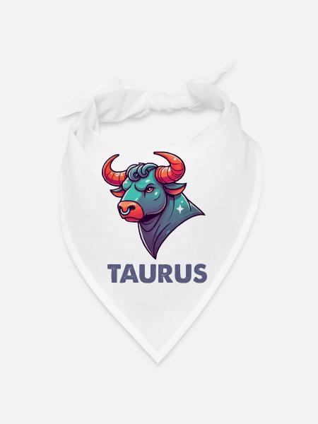 Taureau Dessin animé - Bandana - blanc - Devant