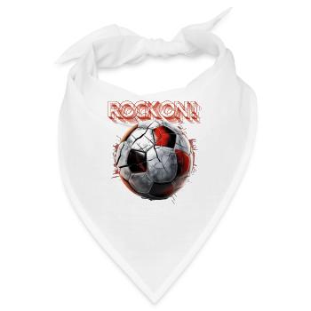 Fussball - rock on ! - Bandana - Weiß - Vorne