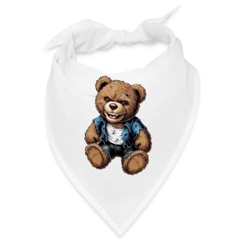 Teddy - Rock on ! - Bandana - Weiß - Vorne
