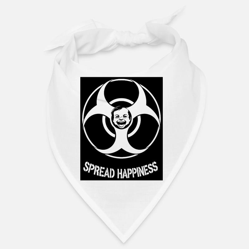 SpreadHappiness black background Bandana