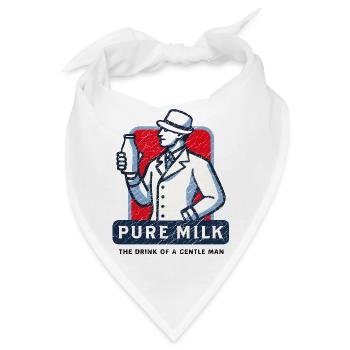 Pure Milk drink of a gentle man funny - Bandana - Weiß - Vorne