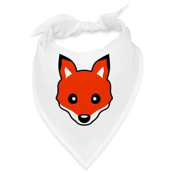 Fuchs Rotfuchs Wildes Tier Schlauer Wald Bewohner - Bandana - Weiß - Vorne
