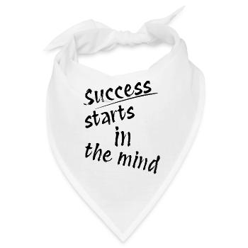 Success Starts in the Mind - Bandana - Weiß - Vorne