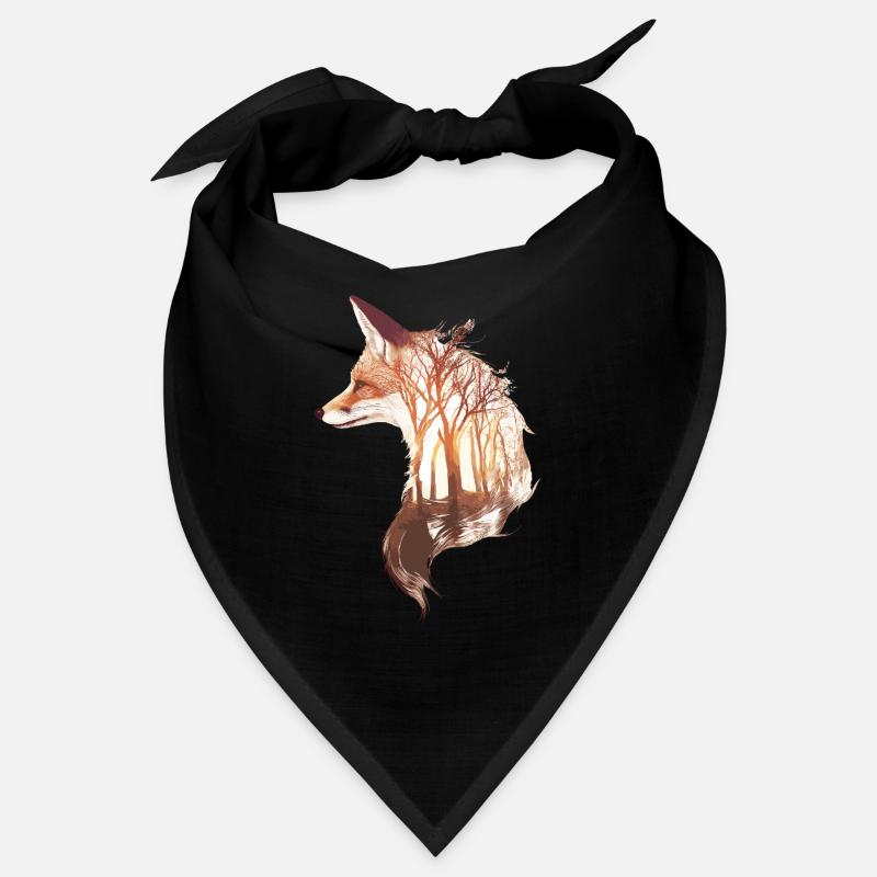 Surreal Fox with Forest – Magical Nature Design Bandana