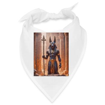 Anubis, ägyptische Mythologie, Gott des Todes, Schakal-h - Bandana - Weiß - Vorne