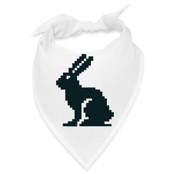 hase pixel - Bandana - Weiß - Vorne