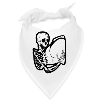 Arsch - Bandana - Weiß - Vorne