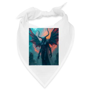 Chernobog, slawischer dunkler Gott des Chaos und der Zerstörung - Bandana - Weiß - Vorne