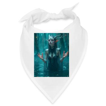 Rusalka, slawischer Wassergeist, verführerisch und tödlich - Bandana - Weiß - Vorne
