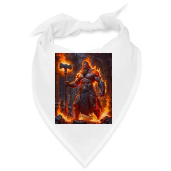 Svarog, slawischer Gott des Feuers, des Schmiedens und des Himmlischen - Bandana - Weiß - Vorne