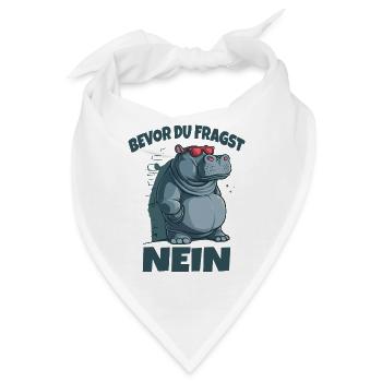 Bevor du Fragst Nein Sprüche - Bandana - Weiß - Vorne