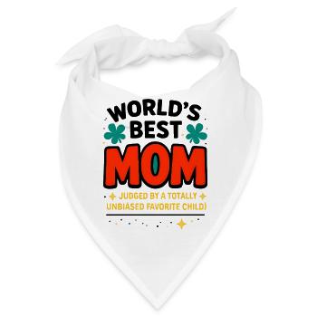 Die beste Mutter der Welt Lustiger Frecher Witz - Bandana - Weiß - Vorne