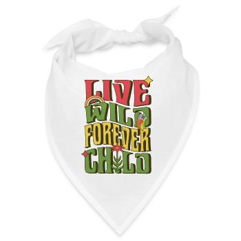 Live Wild Forever Child - Bandana - Weiß - Vorne