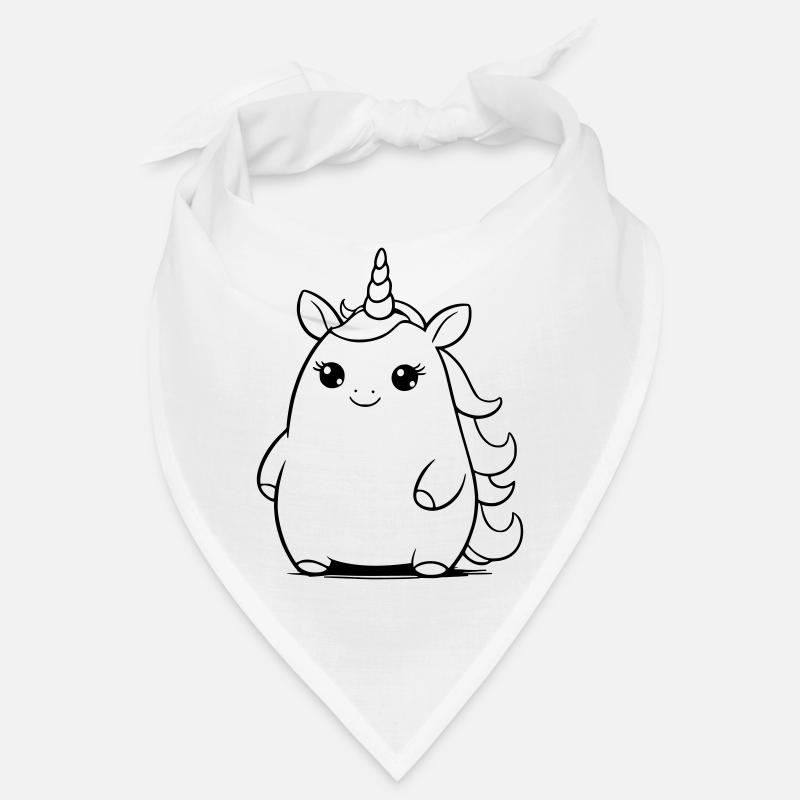 Chubby unicorn as vector illustration Bandana