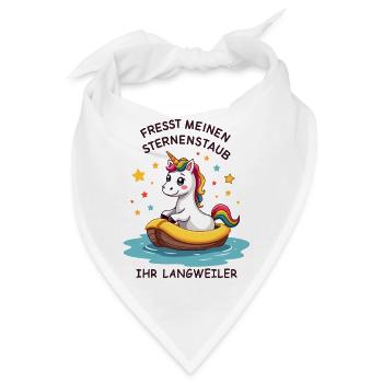 Einhorn Bootsfahrt - Bandana - Weiß - Vorne