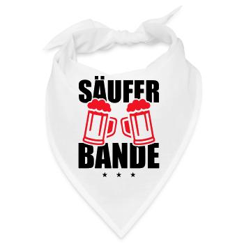 Säufer Bande - Bandana - Weiß - Vorne