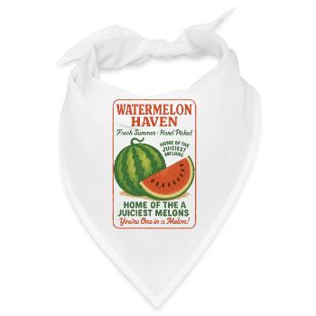 Wassermelone Vintage Melone - Bandana - Weiß - Vorne