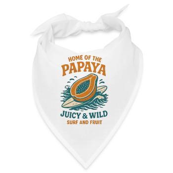 Papaya Retro Sommer Vintage - Bandana - Weiß - Vorne