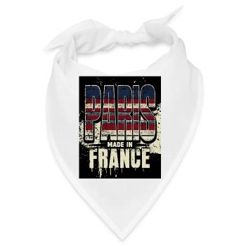 Paris Hergestellt in Frankreich - Bandana - Weiß - Vorne