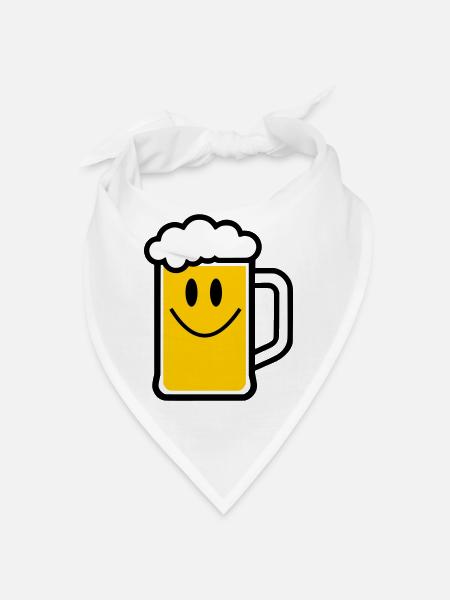 Beer face - Bandana - white - Front