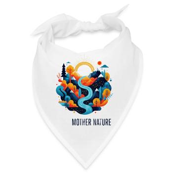 Mutter Natur | Farbenprächtige Landschaft im Flat - Bandana - Weiß - Vorne