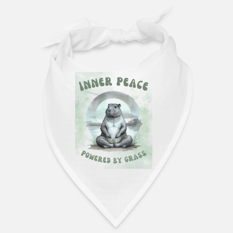 Inner Peace – Powered by Grass Design - Bandana - Weiß