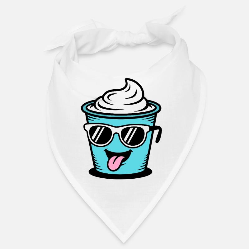 tasses Crème Frech Yaourt Crème Crème Glace Pudding Bandana