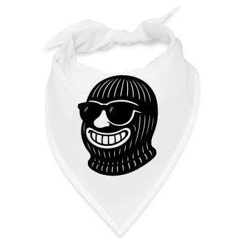 Bandit Gangster Skimaske - Bandana - Weiß - Vorne