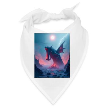 Leviathan, biblische Seeschlange des Nahen Ostens - Bandana - Weiß - Vorne