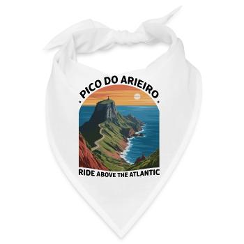 Pico do Arieiro Madera Fahrt über dem Atlantik Kunst - Bandana - Weiß - Vorne
