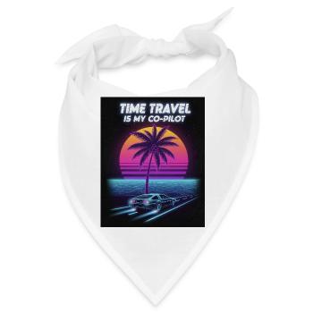 Retro Future Zeitreise Design - Bandana - Weiß - Vorne