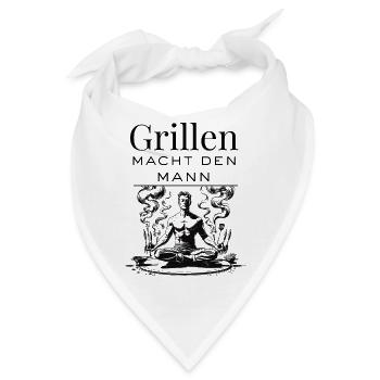 Meditatives grillen - Flame Grill Grillmeister  - Bandana - Weiß - Vorne