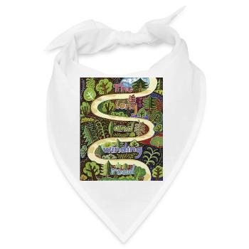 Gewundenen Weg – Vektor Illustration - Bandana - Weiß - Vorne