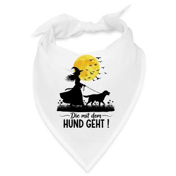 Die mit dem Labrador geht ! - Bandana - Weiß - Vorne