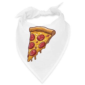 Pepperoni Pizza Slice Food Lover - Bandana - Weiß - Vorne