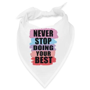 Motivierendes Design mit Farbblock-Textgestaltung - Bandana - Weiß - Vorne