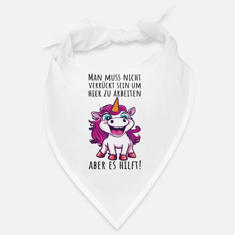 Crazy to Work Unicorn Bandana