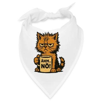 Kaffeetasse – Ähm, Nö - Katzendesign - Bandana - Weiß - Vorne