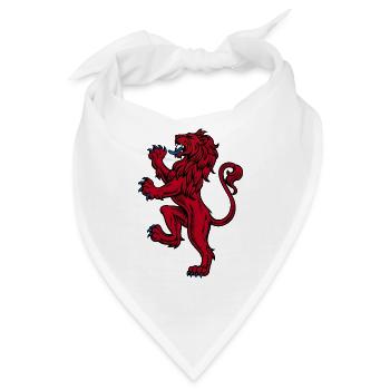Schottischer Löwe zügellos - Bandana - Weiß - Vorne