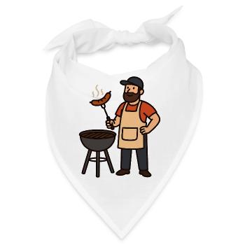Gemütlicher Grillabend mit BamBam - Bandana - Weiß - Vorne