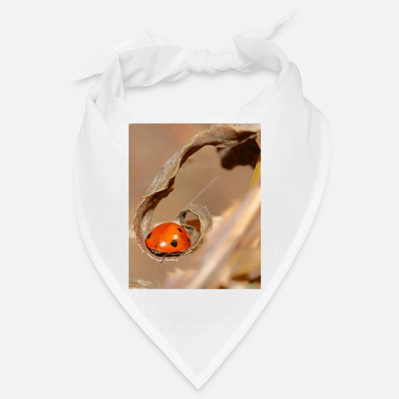 Ladybug on dried leaf Bandana