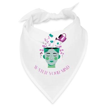 Erfrischendes Gedankenkraft-Motiv - Bandana - Weiß - Vorne