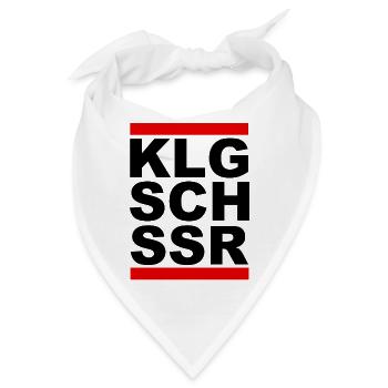 KLGSCHSSR - Klugscheisser - Besserwisser - Bandana - Weiß - Vorne